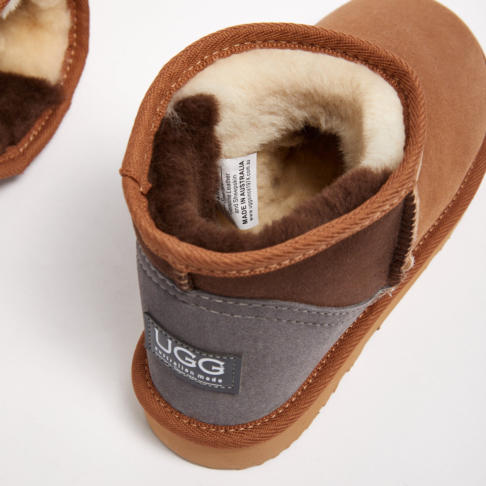 Tri color ugg slippers top