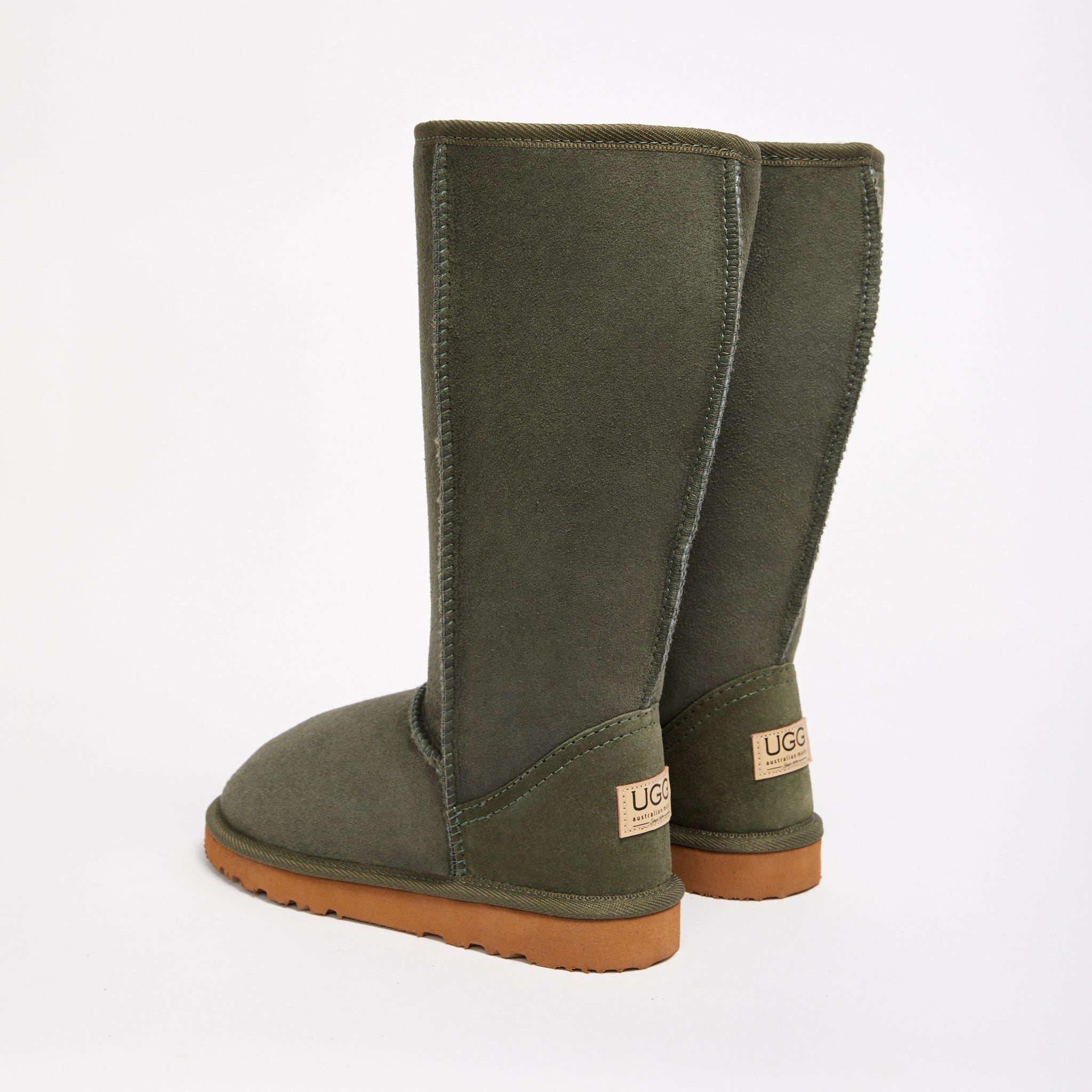 Olive green uggs classic top short
