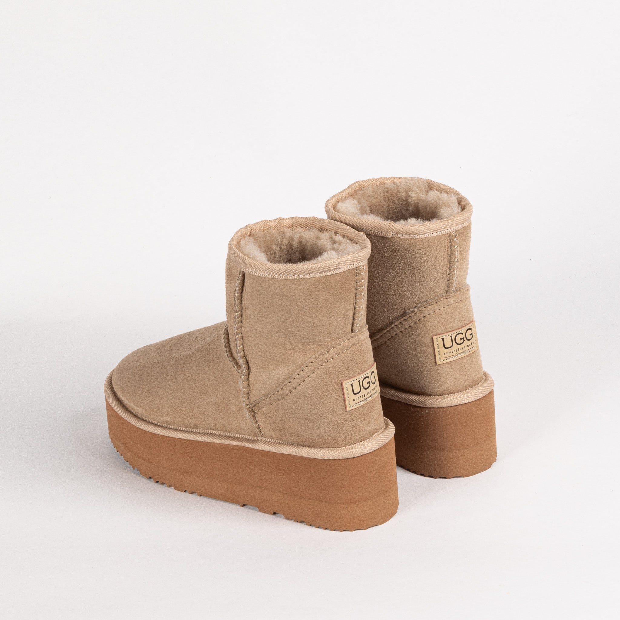 Women s Platform Mini UGG boots handmade in Australia UGG Since 1974