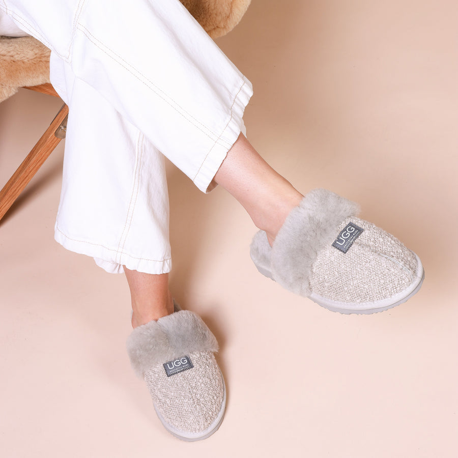 Women's Boucle Designer Slippers