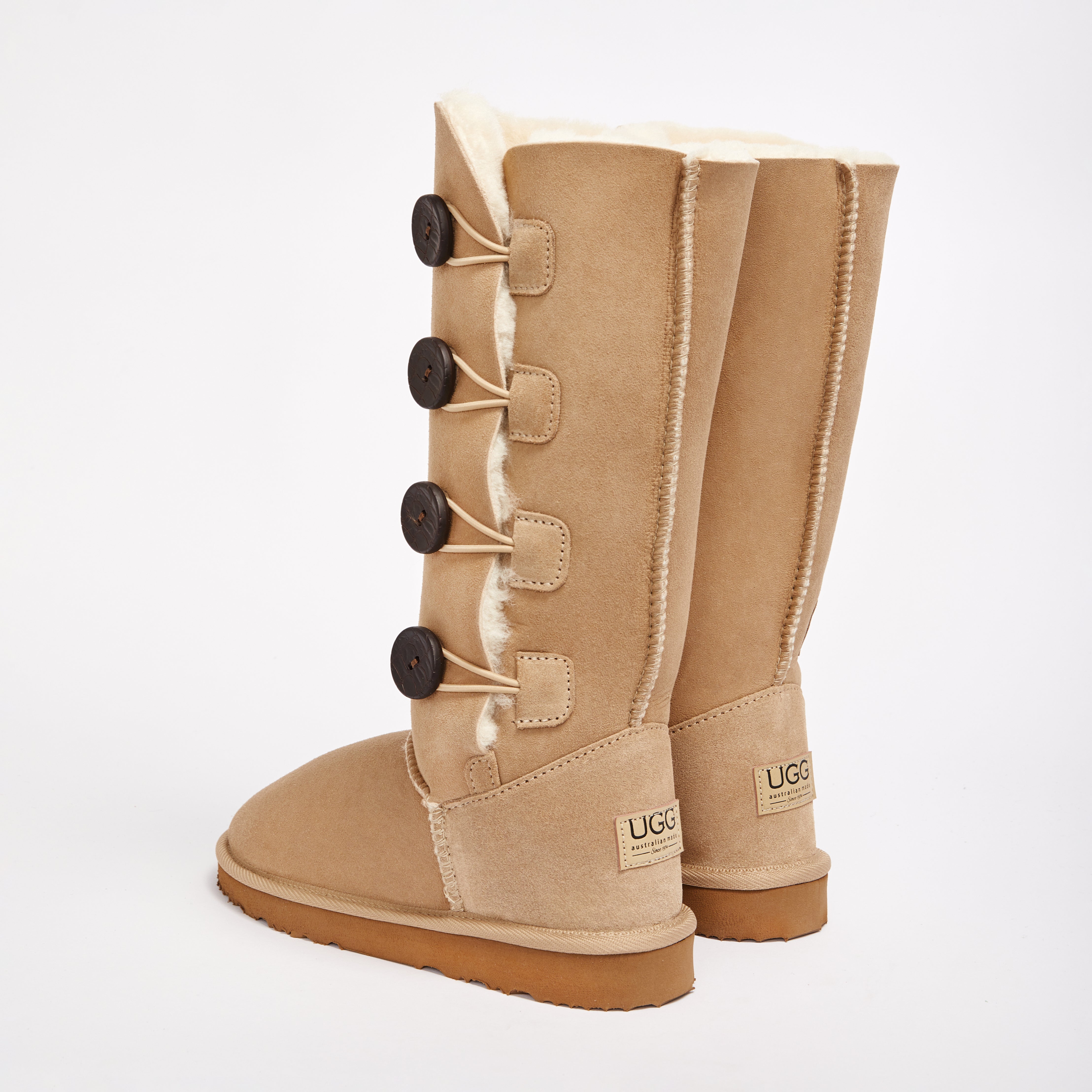 Burleigh Button Quad Women s Genuine Australian made sheepskin UGG boots UGG Since 1974
