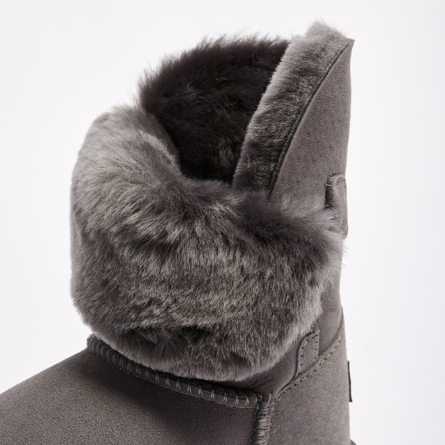 Grey ugg boots with outlet buttons