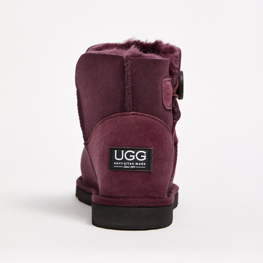 Burleigh Button Mini Natural Australian made sheepskin UGG Boots