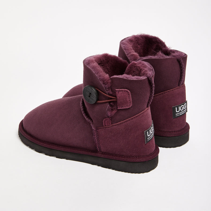 Burleigh Button Mini Natural Australian made sheepskin UGG Boots