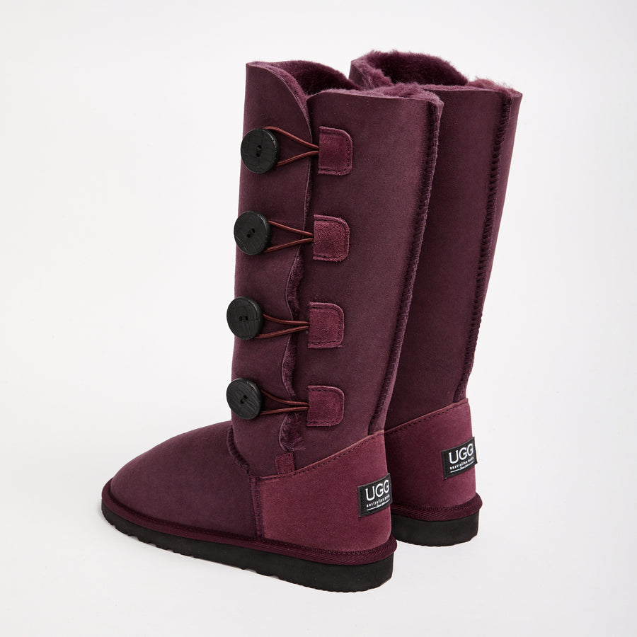 Burleigh Button Quad Women s Genuine Australian made sheepskin UGG