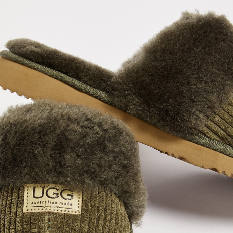 Corduroy Designer Slippers Women s Genuine Australian made