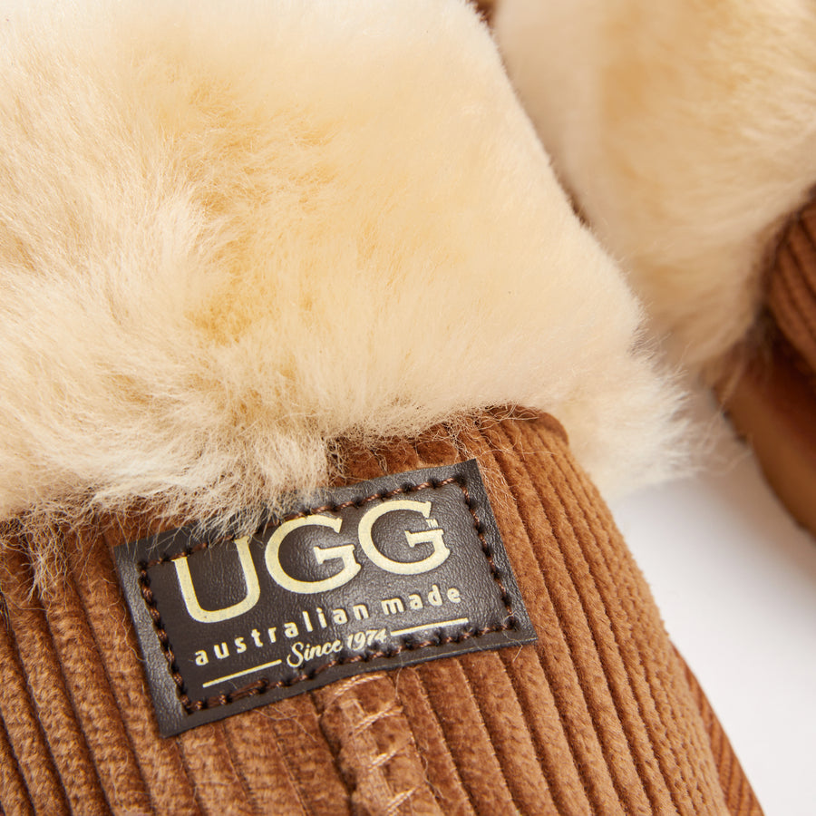 Ugg bailey bow hot sale corduroy genuine sheepskin boot