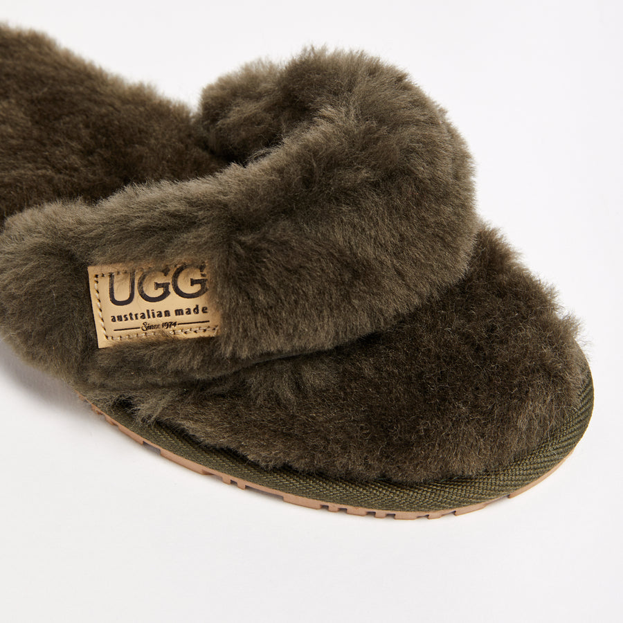 Uggs fur flip flops shop