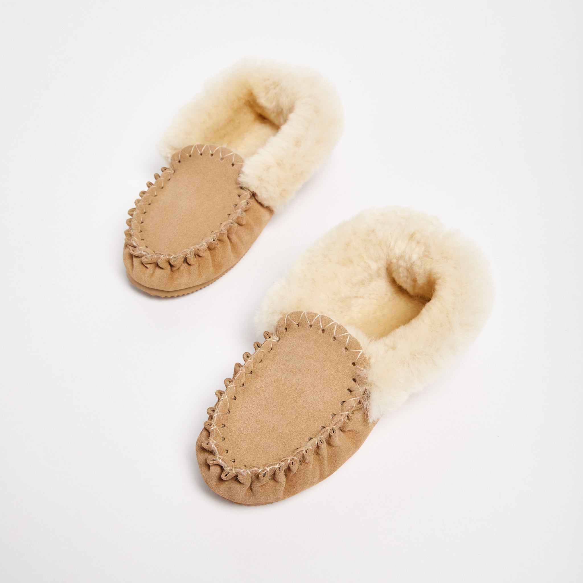 Womens suede moccasin slippers best sale