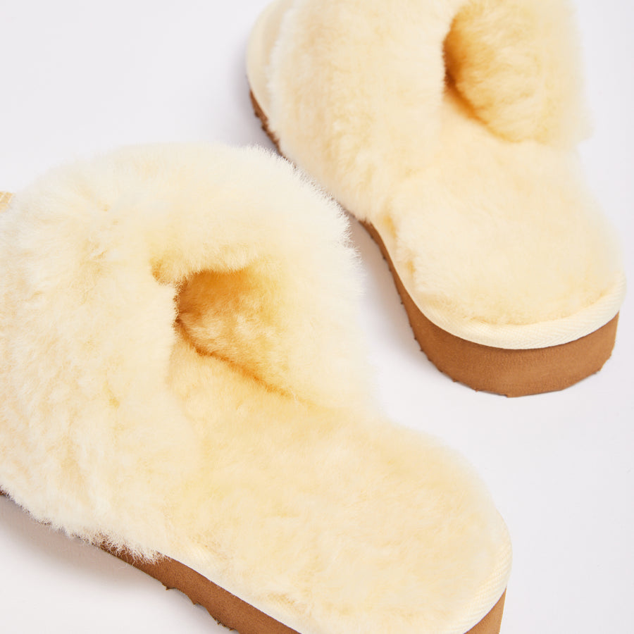 Designer discount sheepskin slippers