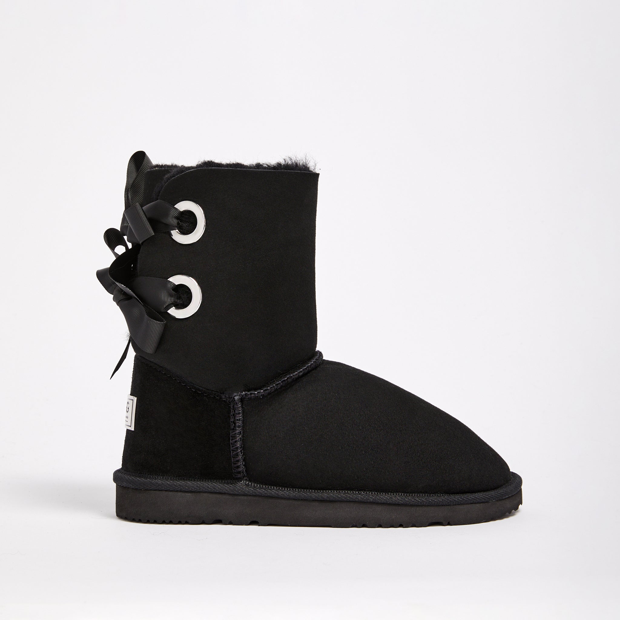 Ugg boots black with bows top