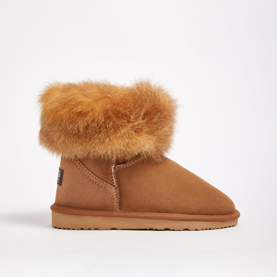 Womens ugg boots fox fur top
