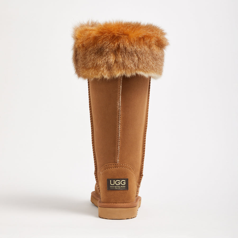 Tall furry ugg boots hotsell