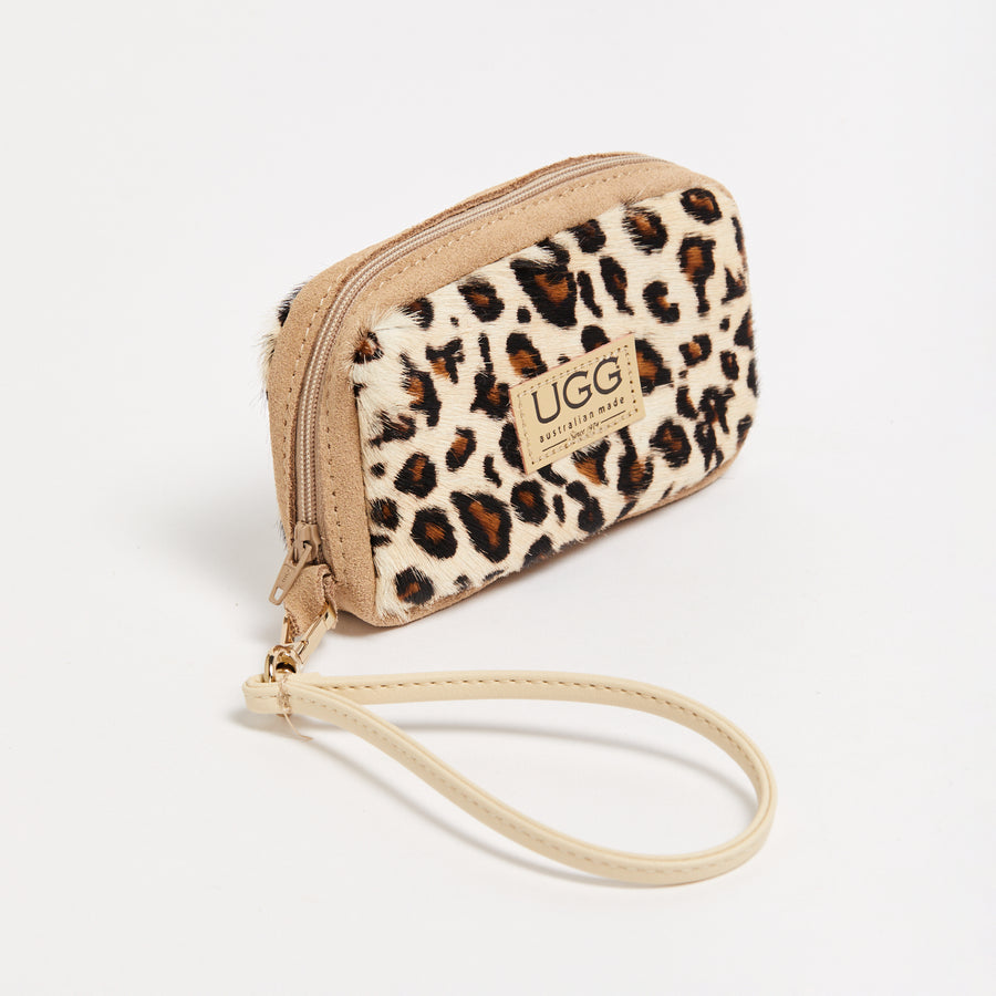 Large Leopard Square Purse