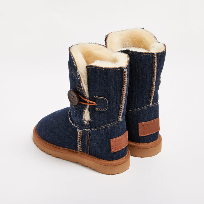 Women&#39;s Denim Button Mid