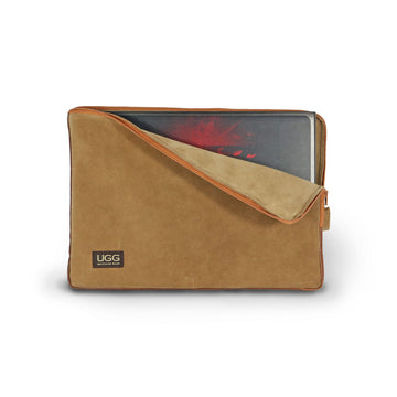 Laptop Chestnut Suede case online sale by UGG Australian Made Since 1974 Front view