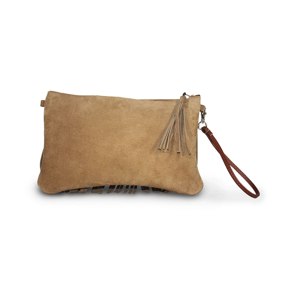 Tribal Clutch Chestnut suede online sale by UGG Australian Made Since 1974 Back view