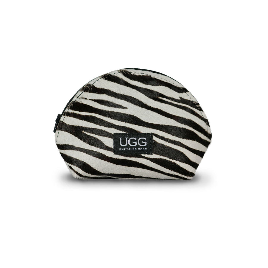 Coin Purse Zebra made from calfskin online sale by UGG Australian Made Since 1974 Front view